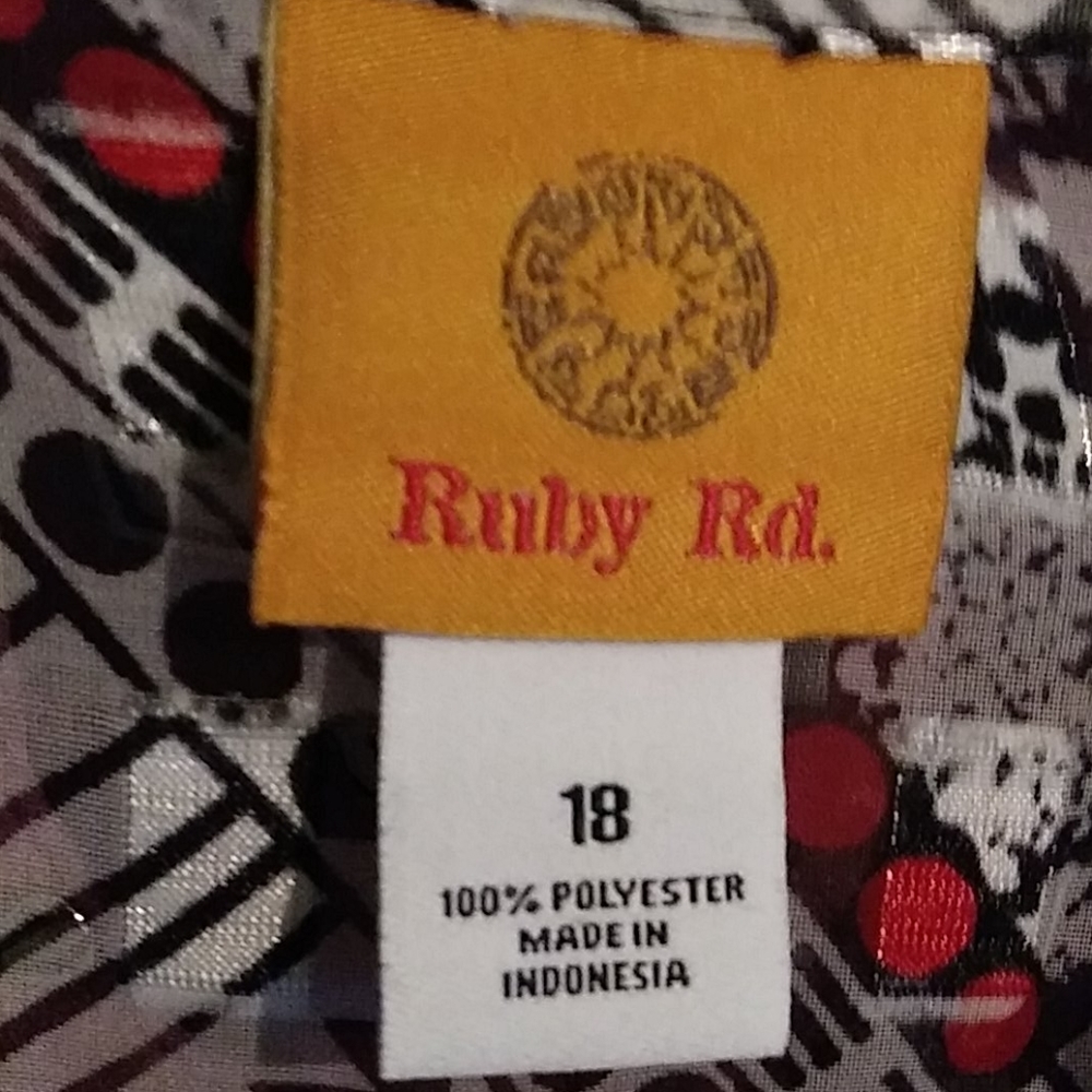 18 Ruby Rd Sheer L/S Button Down Blouse - image 2